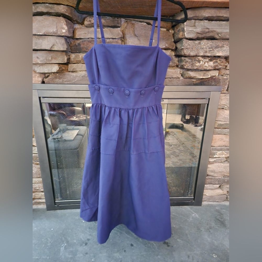 Maeve for Anthropologie Midi navy Dress Size 8